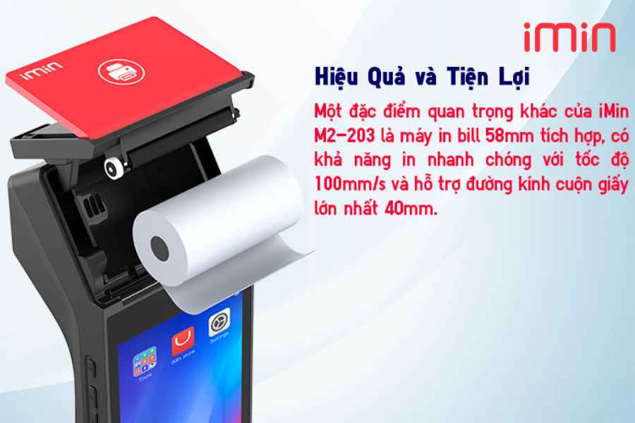Máy POS iMin dùng khổ giấy in nào?
